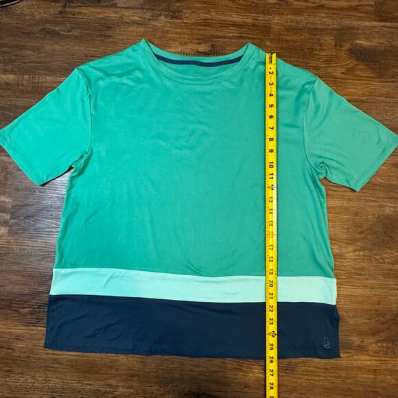 Cuddl Duds Women's Size L Knit Top Green Blue Short Sleeve Super Soft - Picture 8 of 8